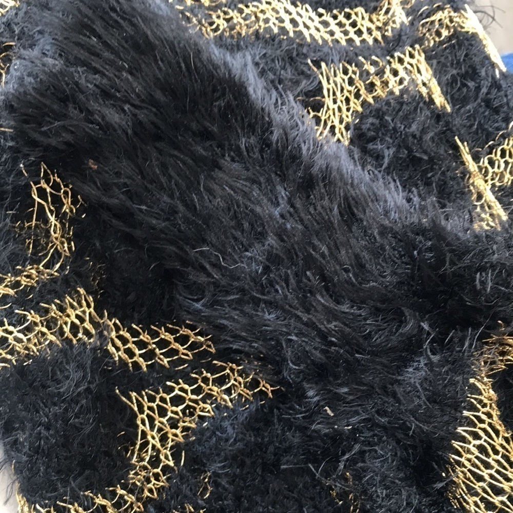 Tasha knitted gold thread black pho fur size M/L - Picture 7 of 7
